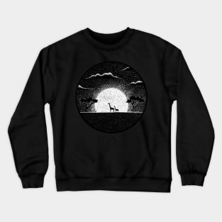 Red horizons - Black circle Crewneck Sweatshirt